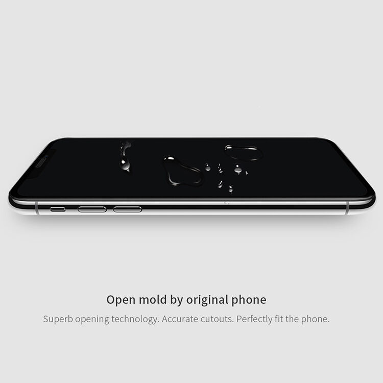 NILLKIN kaljeno 3D staklo za iPhone XS Max - crna