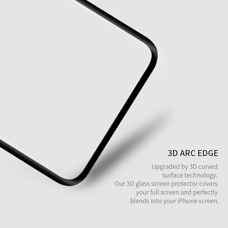 NILLKIN kaljeno 3D staklo za iPhone XS Max - crna