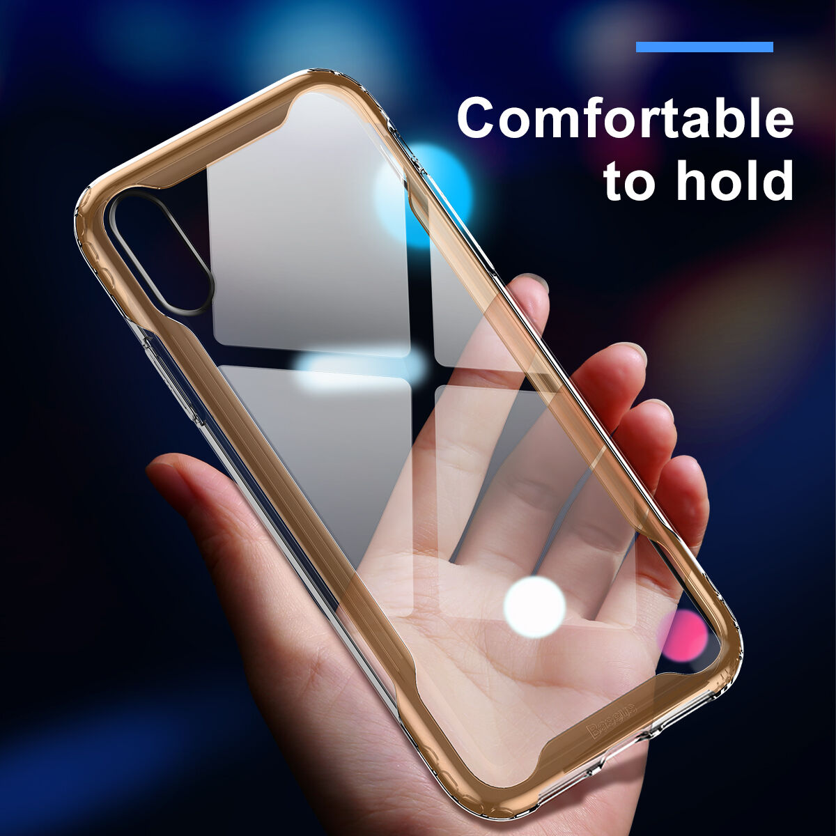 BASEUS Armor prozirna maskica s okvirom za iPhone XR - crna