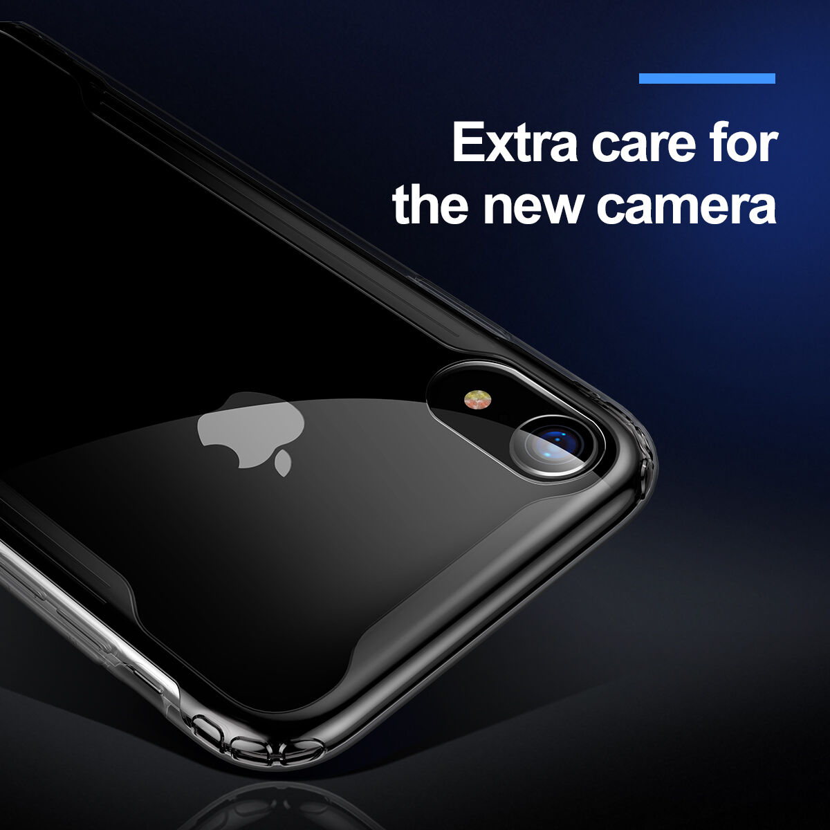 BASEUS Armor prozirna maskica s okvirom za iPhone XR - crna