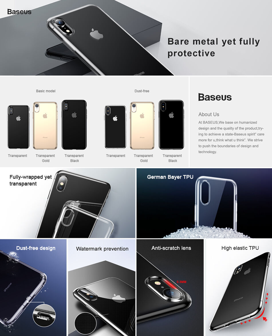 BASEUS Simplicity maskica za iPhone XR - zlatna