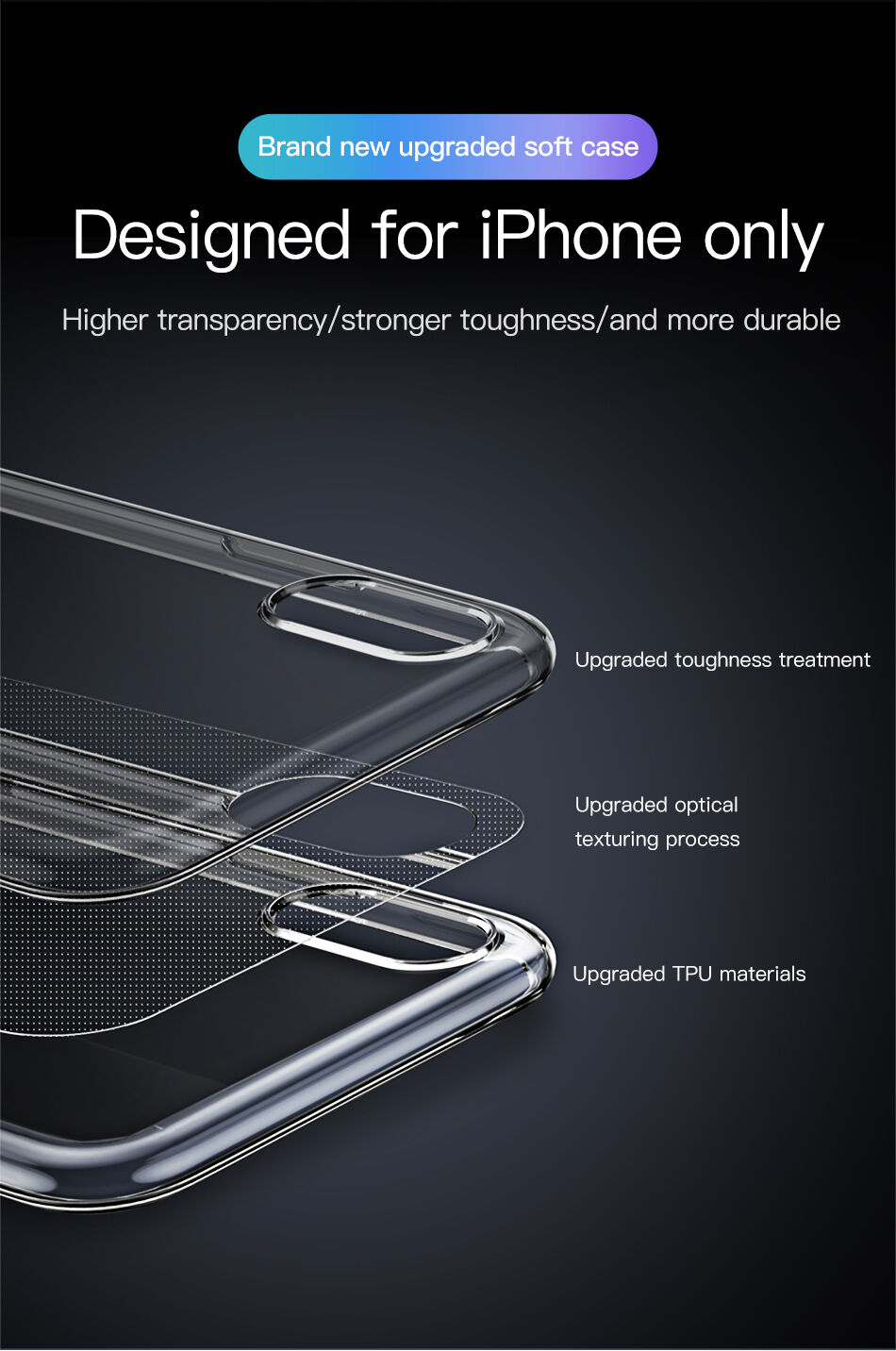 BASEUS Simplicity maskica za iPhone XR - zlatna