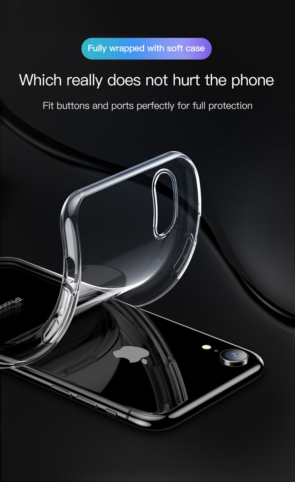 BASEUS Simplicity maskica za iPhone XR - zlatna