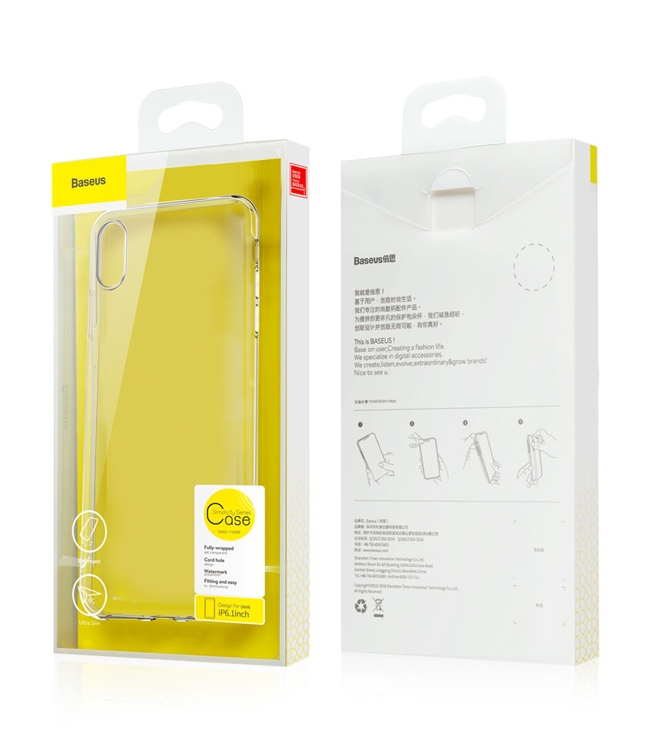 BASEUS Simplicity maskica za iPhone XR - zlatna