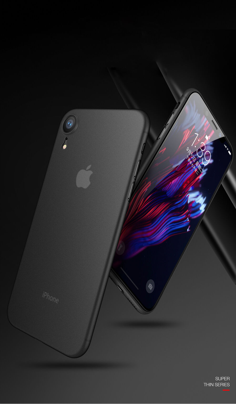 CAFELE ultratanka maskica za iPhone XR - crna