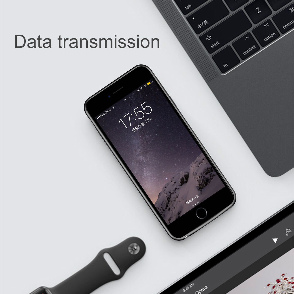 BASEUS dizajnerska maskica s baterijom 5000mAh za Apple iPhone 7 / 9 - krem