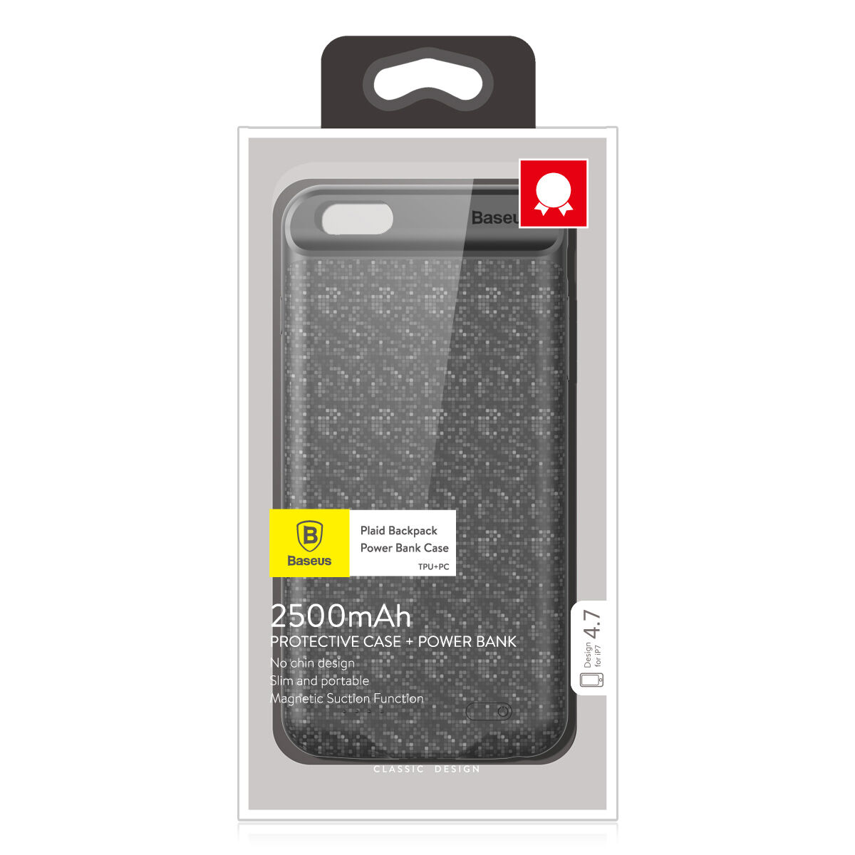 BASEUS dizajnerska maskica s baterijom 5000mAh za Apple iPhone 7 / 9 - krem