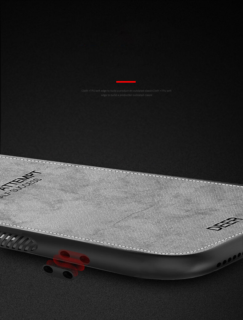 maskica s površinom od tkanine za iPhone XS / iPhone X - siva