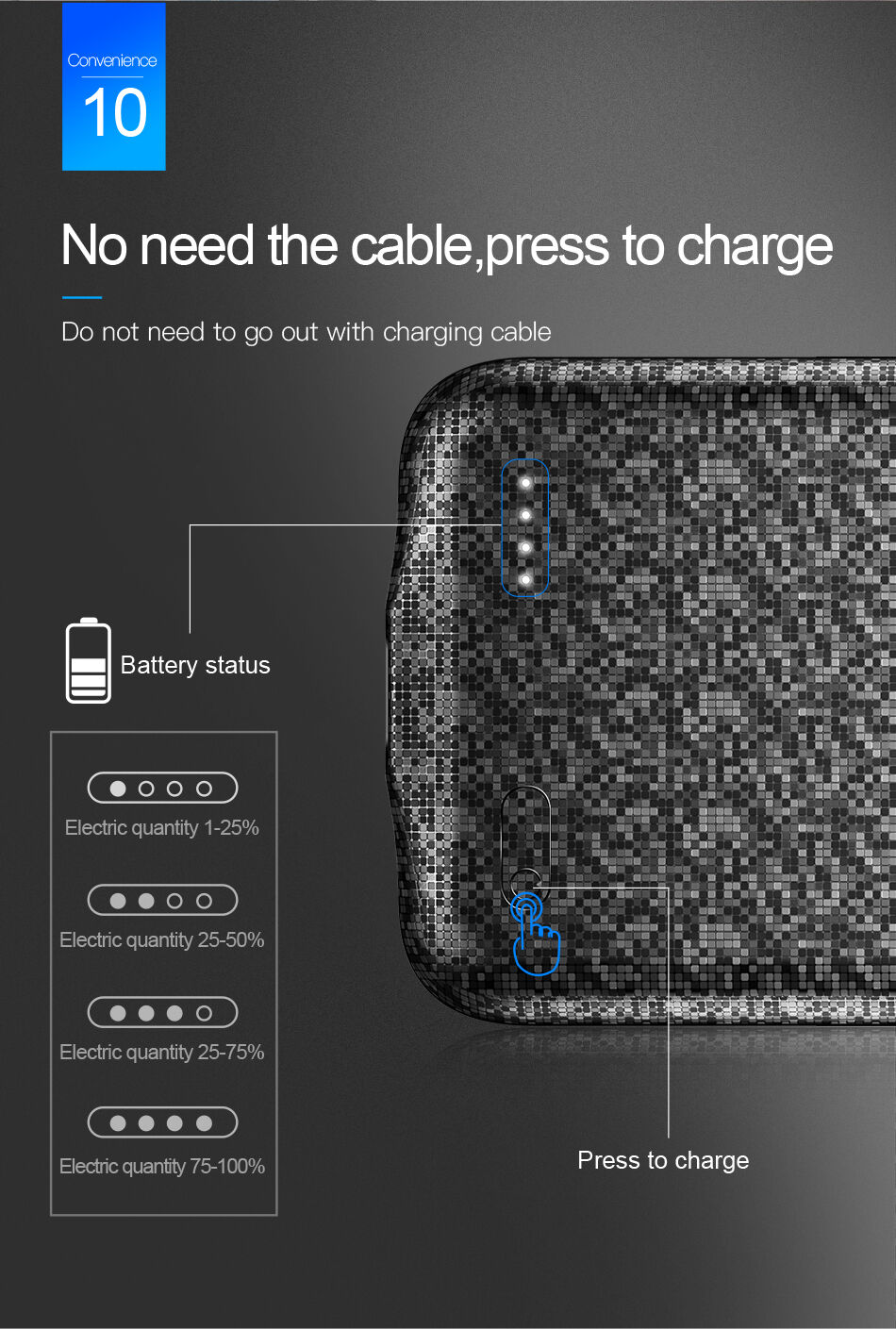 BASEUS maskica s baterijom 3500mAh za iPhone X - bijela