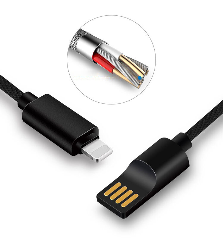 X-LEVEL elegantni USB / lightning kabel za Apple iPhone / iPad / iPod - 8cm - zelena
