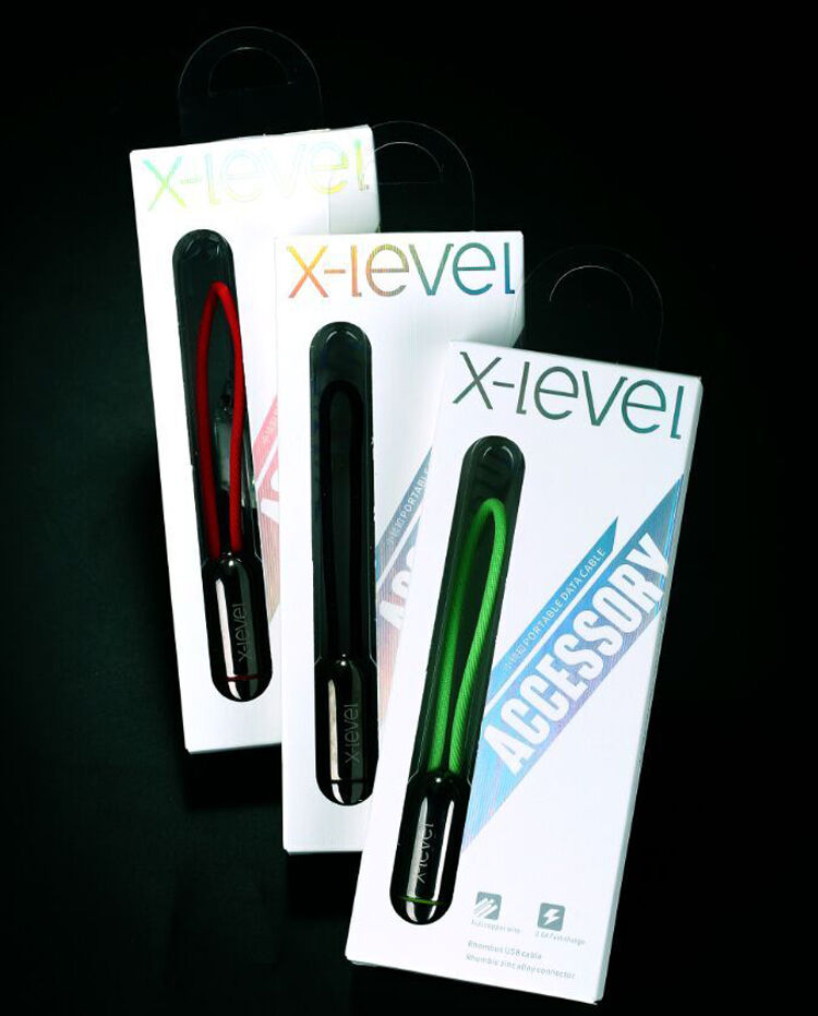 X-LEVEL elegantni USB / lightning kabel za Apple iPhone / iPad / iPod - 8cm - zelena