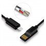 X-LEVEL elegantni USB / lightning kabel za Apple iPhone / iPad / iPod - 8cm - crna