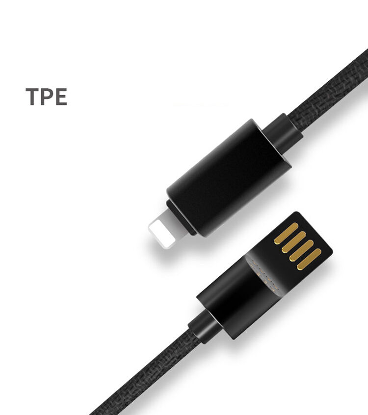 X-LEVEL elegantni USB / lightning kabel za Apple iPhone / iPad / iPod - 8cm - crna