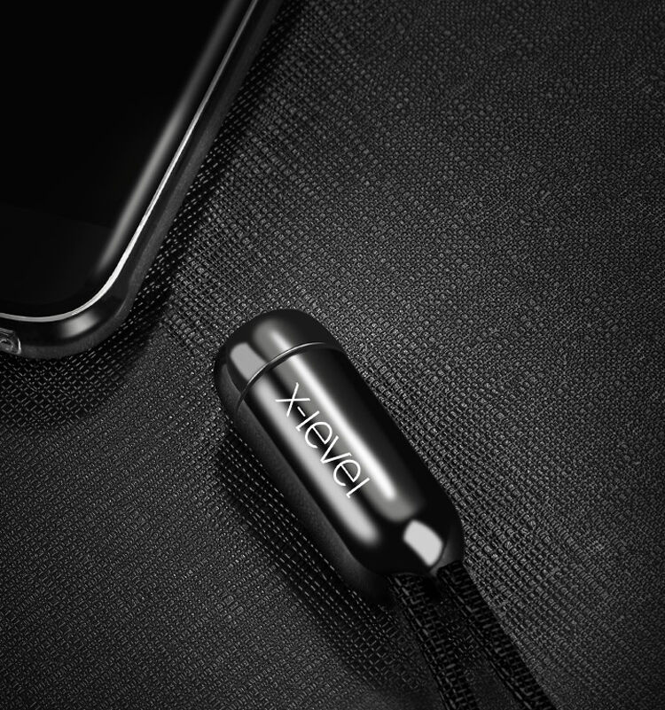 X-LEVEL elegantni USB / lightning kabel za Apple iPhone / iPad / iPod - 8cm - crvena