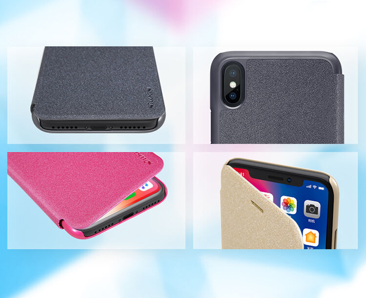 NILLKIN zaštitna flip futrola za Apple iPhone XS / iPhone X - crna