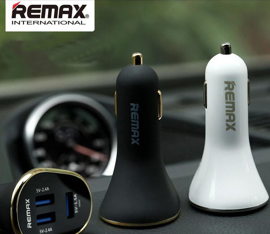 REMAX punjač za u automobil s tri porta za Apple iPhone / iPad / iPod - bijela