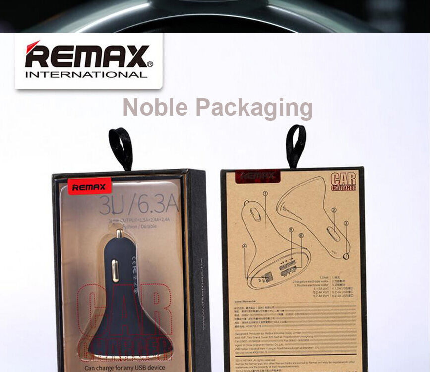 REMAX punjač za u automobil s tri porta za Apple iPhone / iPad / iPod - bijela