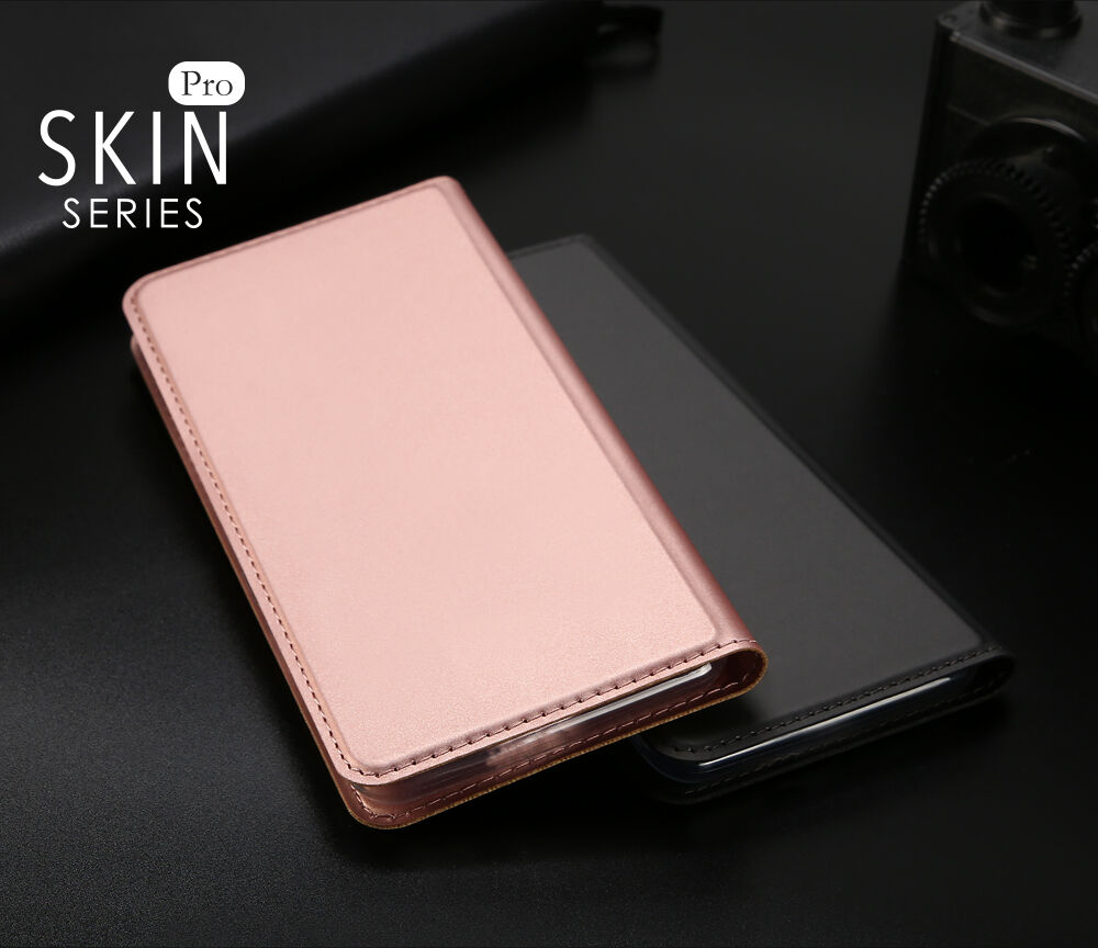 DUX DUCIS futrola s postoljem i pretincem za dokumente za Apple iPhone XS / iPhone X - Tamnoplava boja
