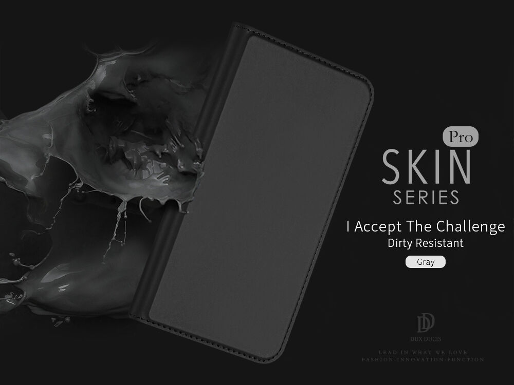 DUX DUCIS futrola s postoljem i pretincem za dokumente za Apple iPhone XS / iPhone X - Ružičasto-zlatna