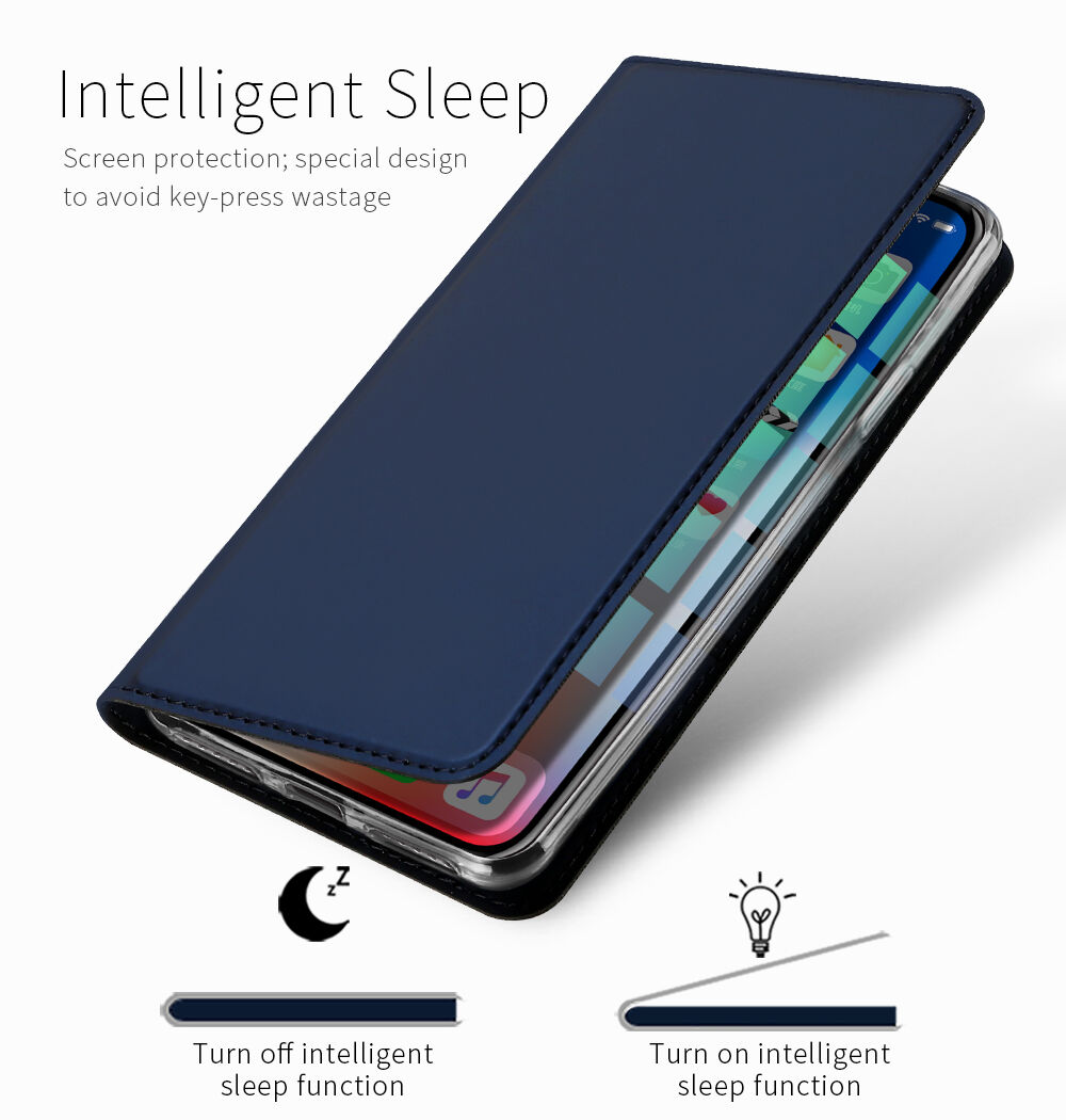 DUX DUCIS futrola s postoljem i pretincem za dokumente za Apple iPhone XS / iPhone X - Ružičasto-zlatna
