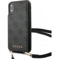 Guess 4G futrola s naramenicom za iPhone X / XS - sivo