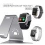 Bestand priključna stanice 2u1 za iPhone / iPad / Apple Watch - siva