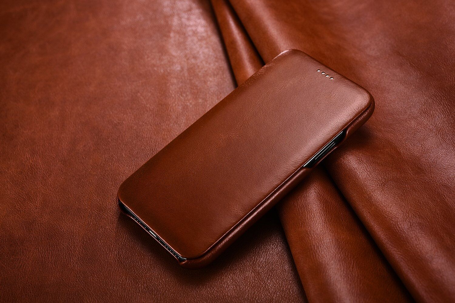 Icarer kožna flip futrola za iPhone 11 Pro Max - kakao smeđa
