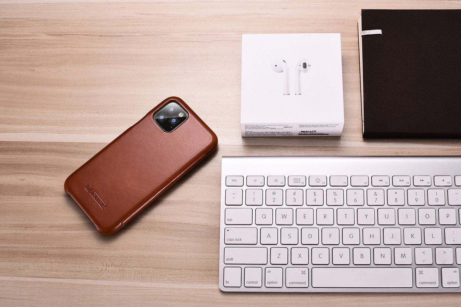 Icarer kožna flip futrola za iPhone 11 Pro Max - kakao smeđa