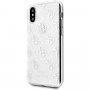 Guess 4G Solid Glitter blještava maskica za iPhone X / XS - srebrni