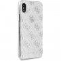 Guess 4G Solid Glitter blještava maskica za iPhone X / XS - srebrni