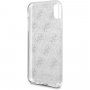 Guess 4G Solid Glitter blještava maskica za iPhone X / XS - srebrni
