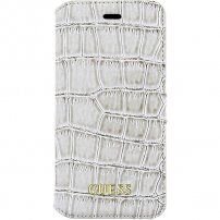 Guess Shiny Croco Book flipo futrola za iPhone 6 / 6S - bež