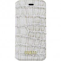 Guess Shiny Croco Book flipo futrola za iPhone 5 / 5S / SE (2016) - bež