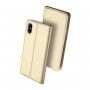DUX DUCIS futrola s postoljem i pretincem za dokumente za Apple iPhone XS / iPhone X - zlatna