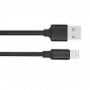 Opleteni kabel za podatke i punjenje s USB-A 2.0 / Lightning za iPhone / iPad / iPod / AirPods - 2 m - crni