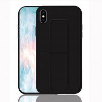 Maskica s funkcijom stalka / ručke za iPhone XS Max - crni