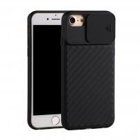 Maskica s kliznim poklopcem leće kamere za iPhone 6 Plus / 6S Plus / 7 Plus / 8 Plus - crni