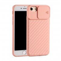 Maskica s kliznim poklopcem leće kamere za iPhone 6 Plus / 6S Plus / 7 Plus / 8 Plus - losos