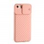 Maskica s kliznim poklopcem leće kamere za iPhone 6 Plus / 6S Plus / 7 Plus / 8 Plus - losos