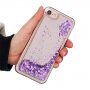 Maskica sa šljokicama za iPhone 6 / 6S / 7 / 8 / SE (2020/2022) - ljubičasti