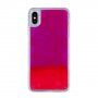 Maskica sa šljokicama koja svijetli u mraku za iPhone XS Max - ljubičasto-crvena