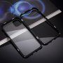 Futrola za cijeli mobitel od kaljenog stakla s metalnim okvirom za iPhone 11 - crno