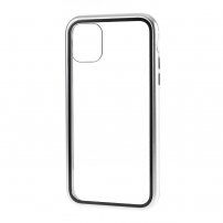 Futrola za cijeli mobitel od kaljenog stakla s metalnim okvirom za iPhone 11 Pro - srebrni