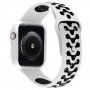 Zaštitna maska ​​sa silikonskim remenom za Apple Watch 40mm - bijelo-crna