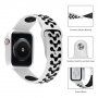 Zaštitna maska ​​sa silikonskim remenom za Apple Watch 40mm - bijelo-crna