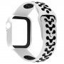 Zaštitna maska ​​sa silikonskim remenom za Apple Watch 40mm - bijelo-crna