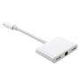 Redukcija lightning priključka s dva lightning priključka i priključkom jack 3.5mm za iPhone - bijelim