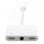 Redukcija lightning priključka s dva lightning priključka i priključkom jack 3.5mm za iPhone - bijelim