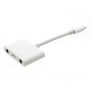 Redukcija lightning priključka s dva jack 3.5mm priključka i lightning priključkom za Apple iPhone / 8 / 8 Plus / 7 / 7 Plus