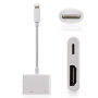 Redukcija lightning priključka s HDMI i Lightning utorom za iPhone / iPad - bijelim